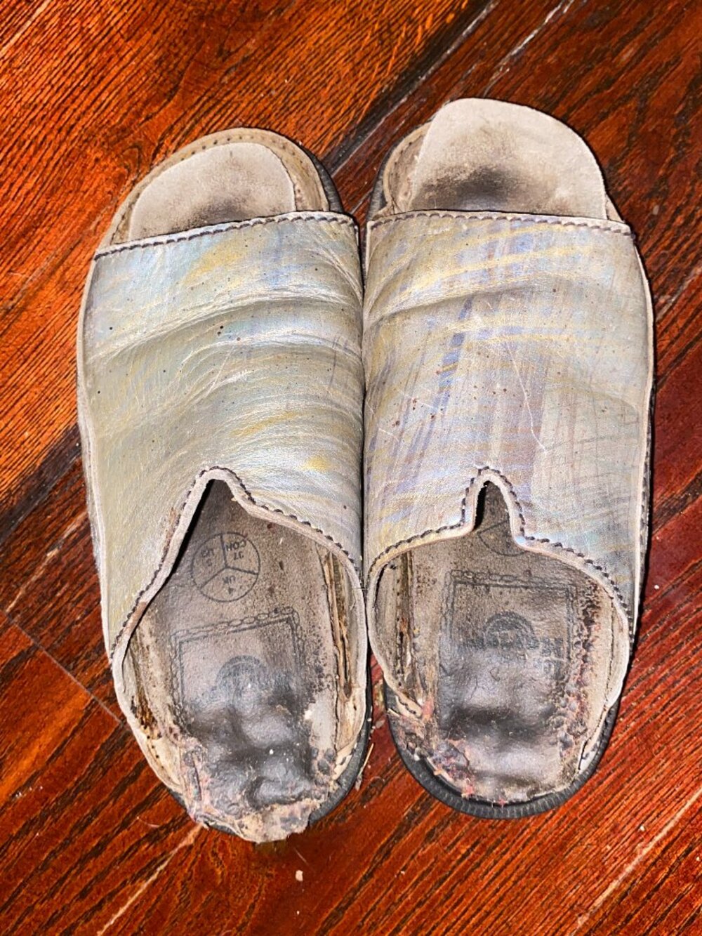 Vintage 90s Y2K Dr. Martens Slides, Worn, Made in England Size UK 4 US 6